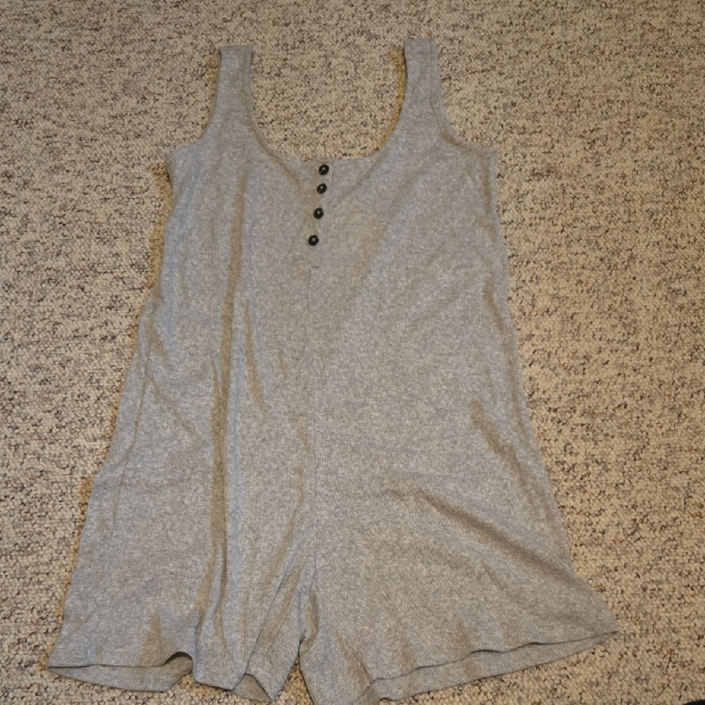 Madewell Heather Gray Knit Romper